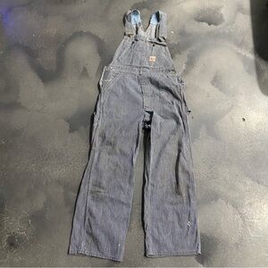 Vintage Pay Day Union Made Striped Denim Bib Overalls 34x30